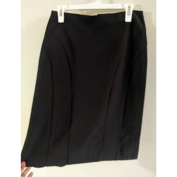 Nanette Lepore Skirt Pencil Women's Size 4 Black Knee-Length Stretch Office Work - Picture 7 of 7